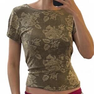 Y2K Cache rose short sleeve top Sz. M